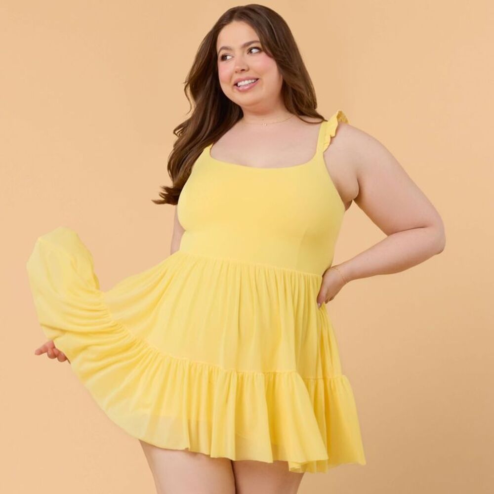 Blogilates - Women's Mommy & Me Ballerina Ruffle Dre Yellow - Picture 3 of 4